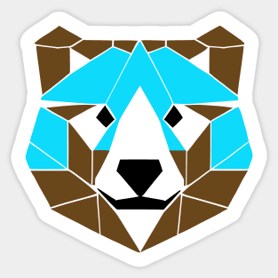 Geometric Blue Bear (MD23Ani002) Sticker